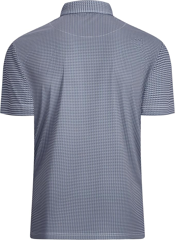 Alex Vando Mens Golf Shirt Moisture Wicking Classic Print Golf Shirts - Image 2