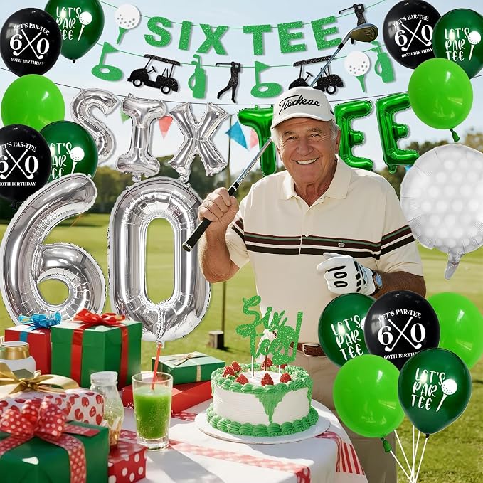60th Birthday Decorations, Golf Themed 60th Birthday Party Decorations Gifts - Image 3