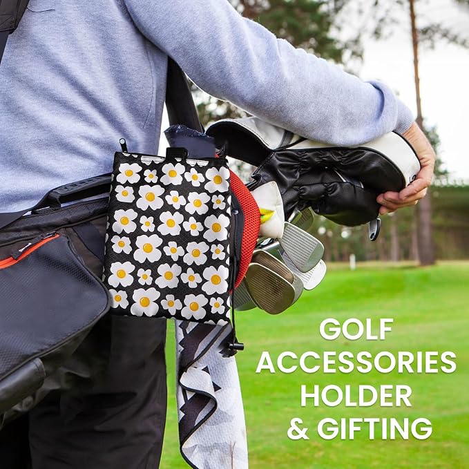 Golf Bag Accessories Valuables Pouch Bags Multi Pocket Zipper Hook - Image 7