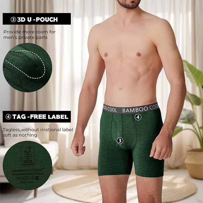 BAMBOO COOL Men's Ultra ComfortSoft Underwear, Moisture Wicking & Breathable No - Image 4