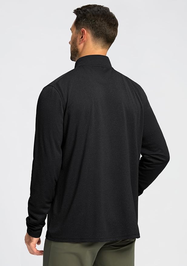 Obla Golf Quarter Zip Pullover for Men Mock Neck Sweatshirt Lightweight Sun - Image 3