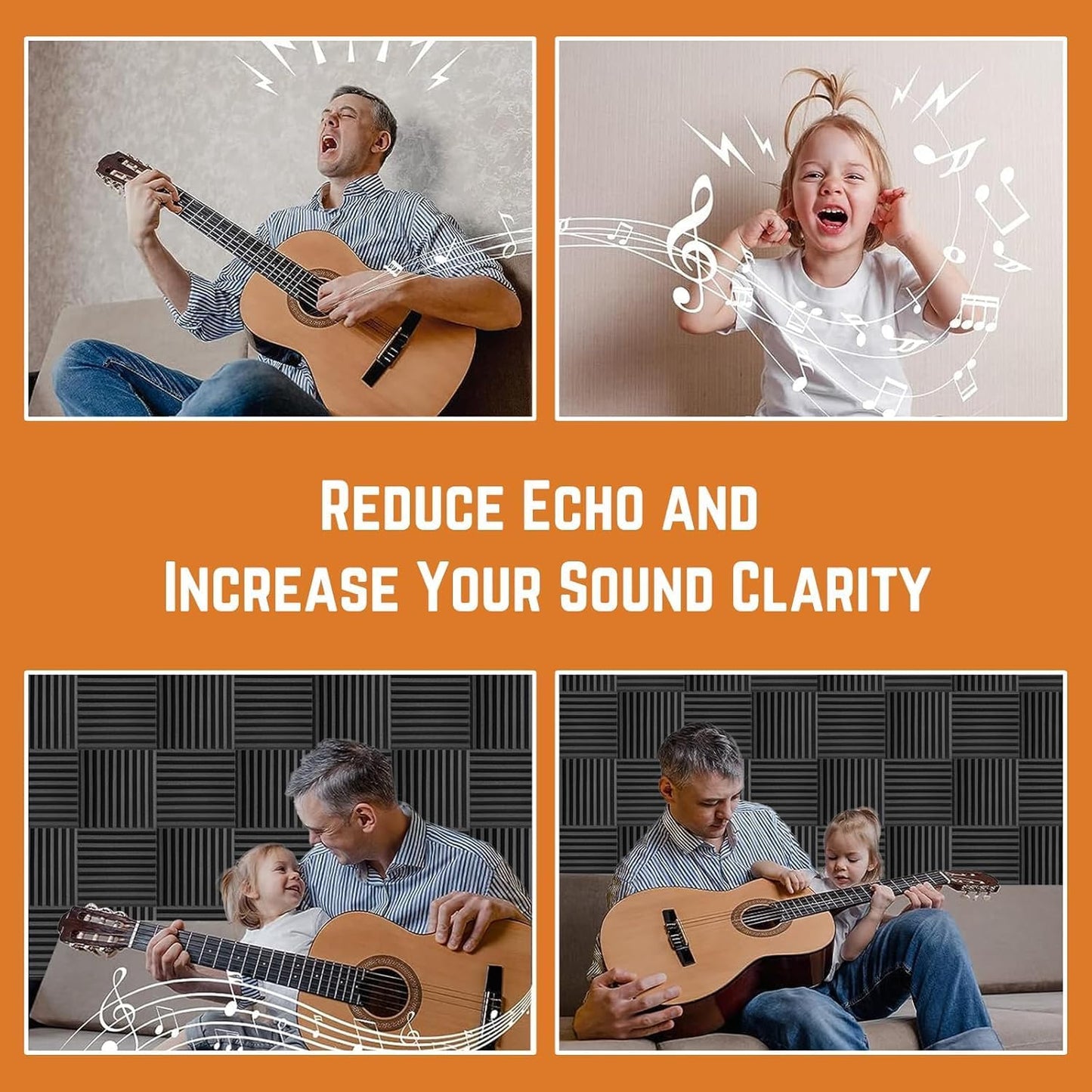 12Pack Blue Acoustic Foam Panels 1" x 12"x 12" Soundproof Panels Sound Proof Foam Panels Noise Absorbing Sound Proof Acoustic Treatment Foams for Home Wedges