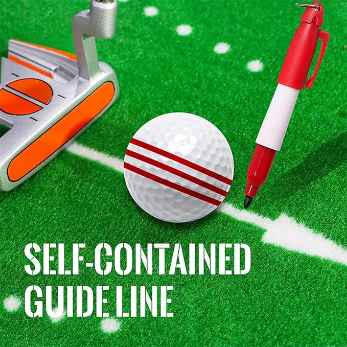 2Pcs Red and Black Golf Ball Line Marker Golf Ball Line Drawing Marker Line - Image 7