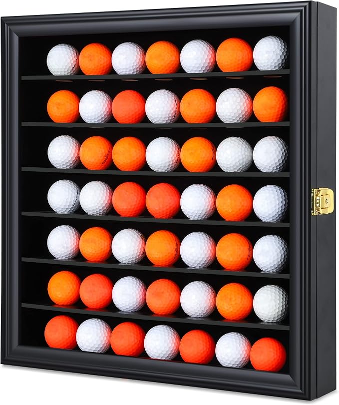 49 Golf Ball Display Case Cabinet Wall, Golf Ball Display Rack, Golf Gift by Zmiky