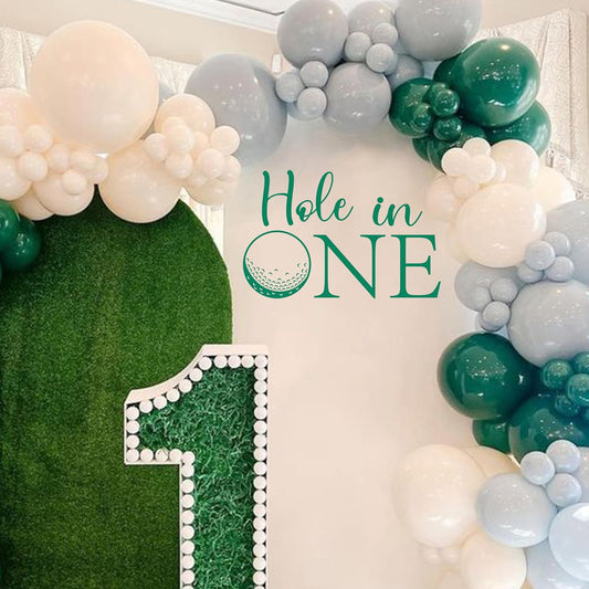 Golf Wall Decal - First Birthday Party Decoration Supplies Wall Stickers, Golf Theme 1st Birthday Party Decal, Birthday Celebration Golf Sign Balloon Arch and Party Backdrop Decoration Stickers