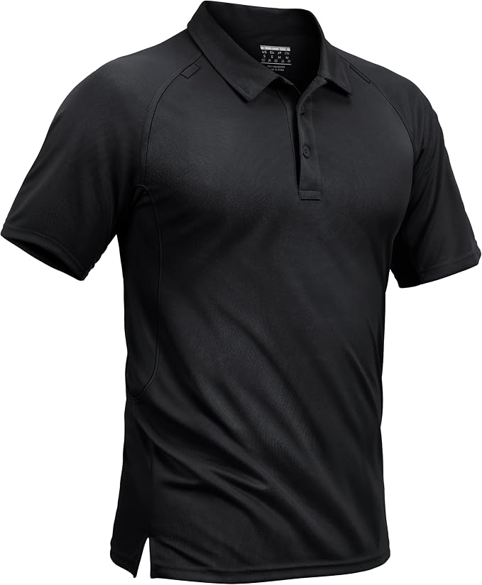 TACVASEN Men's Polo Shirts Short Sleeve Golf Polos Dry Fit UPF 50+ Performance by TACVASEN