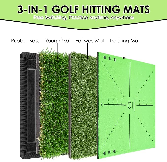 Golf Hitting Mat with Swing Path Tracer – Durable Golf Practice Mat - Image 2