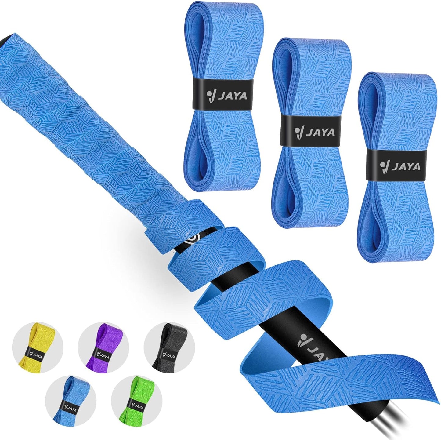 JAYA Golf Grip Wrapping Tapes, Innovative Regripping Solution for Golf Club Grips, 3 Or 15 Pack Tacky PU Overgrip Tapes, Options of 5 Colors, Enjoy a Fresh New Grip Experience