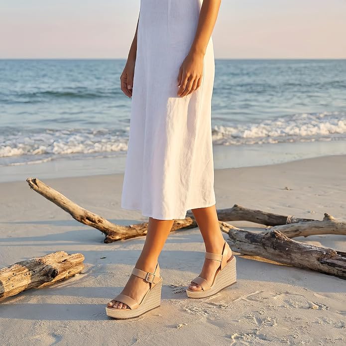 VICKI·VICKI Wedges for Women Platform Sandals Wedge Heels for Sandals - Image 5