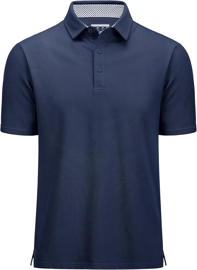 MAGCOMSEN Men's Polo Shirts Short Sleeve Cotton Pique 3 Button Classic Fit by MAGCOMSEN