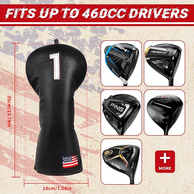 Golf Head Covers, American Flag Patriotism Golf Club Cover - Image 5