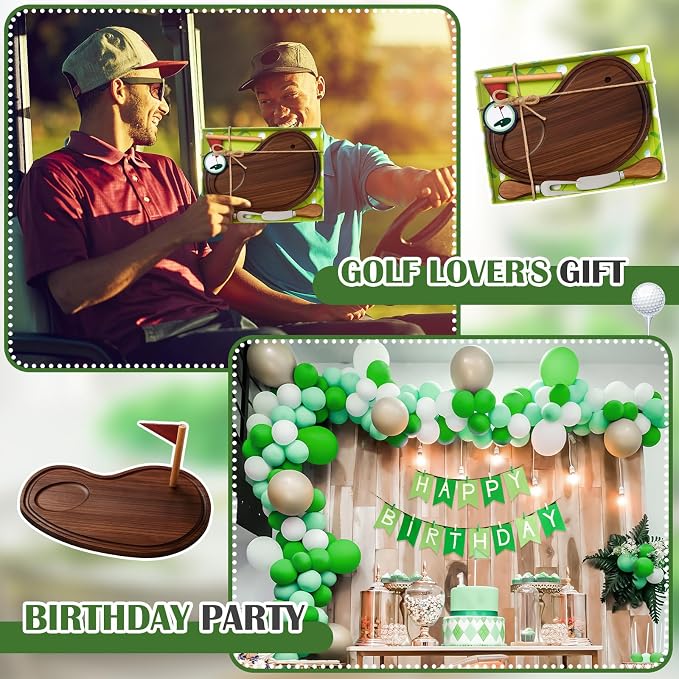 Golf Cheese Board Gift Set Golf Party Favor Prizes Charcuterie Wood Board - Image 6