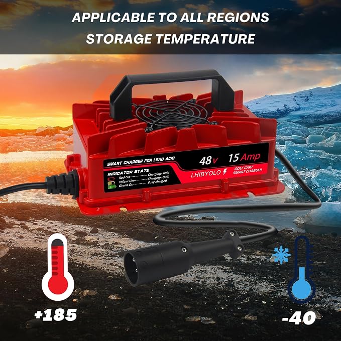 48V Golf Carts Battery Charger for 15 AMP EZGO RXV & TXT, 4-6 Hours Full Charger - Image 4