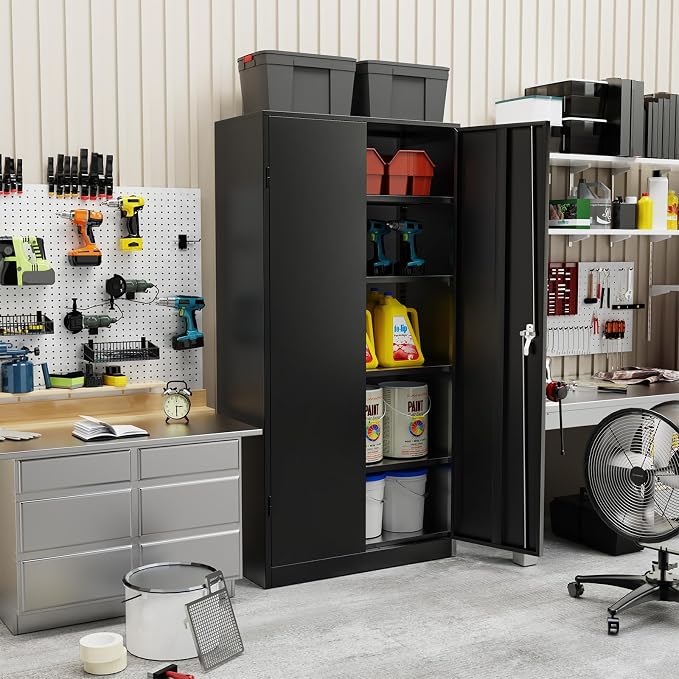 SUNCROWN 72" Metal Storage Cabinet - Image 2