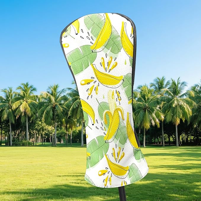 Premium Leather Golf Club Headcovers, Mango Pattern Fits Driver Hybrid Fairway - Image 2