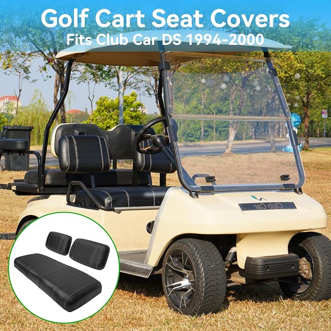Golf Cart Seat Covers fits Club Car Precedent/DS/EZGO RXV/TXT/Yamaha Front Rear - Image 6