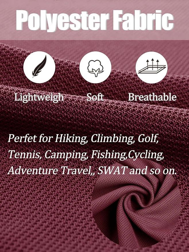 TACVASEN Mens Polo Shirt Short Sleeve Tactical Performance Collared Work Golf - Image 7