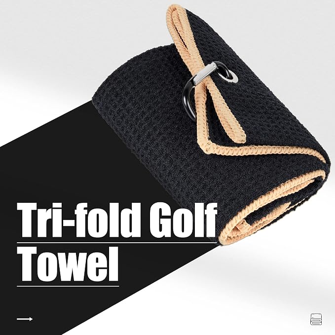 Mile High Life Tri-fold Golf Towel | Premium Microfiber Fabric | Waffle Pattern - Image 2