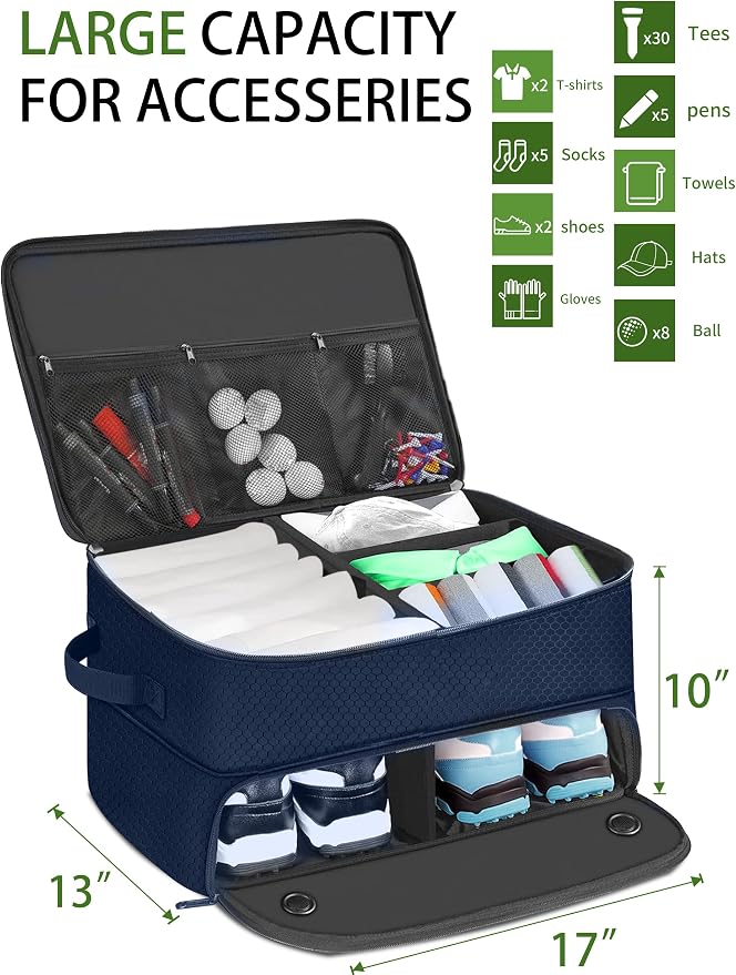 CAMPLAND 2 Layer Golf Trunk Organizer, Waterproof Car Locker - Image 2