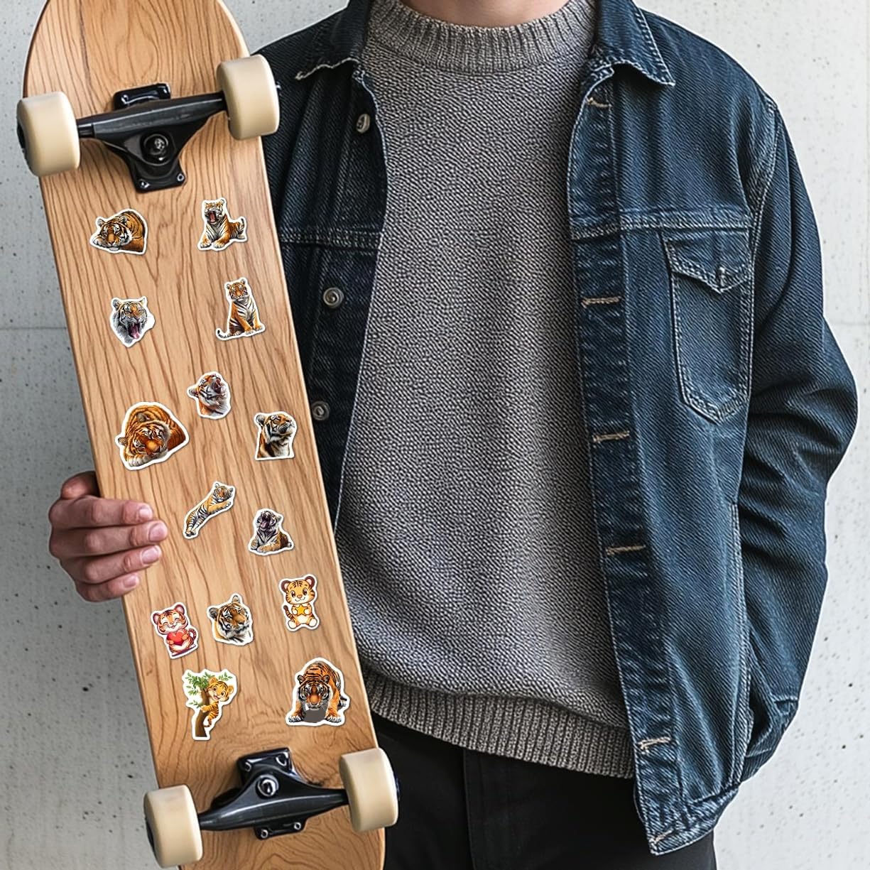 108 PCS Cute Tiger Stickers, Waterproof Vinyl Animal Stickers for Kids Teens Adults, Jungle Wildlife Decals for Laptop, Phone, Water Bottles, Journaling, Scrapbooking, Party