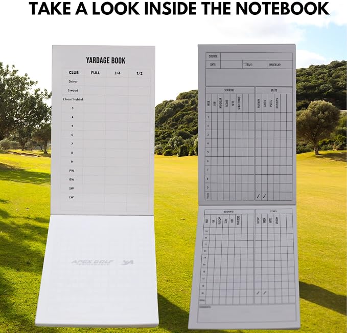 PU Leather Golf scorecard Holder & 2 Weatherproof Golf Notebook - Image 3