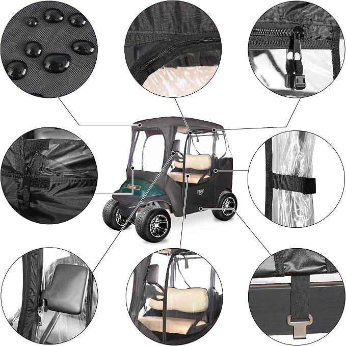 10L0L 600D Golf Cart 2 Passenger Driving Enclosure - Image 7