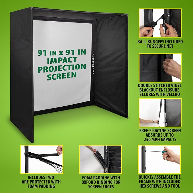 Complete Golf Simulator Enclosure Package – 4K-Ready Impact Screen - Image 6