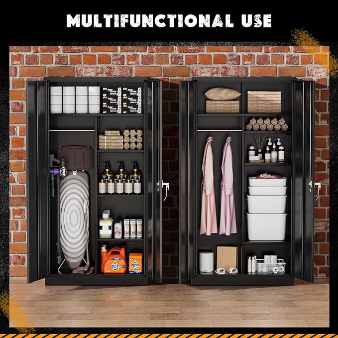 Greenvelly Metal Storage Wardrobe Cabinet - Image 5