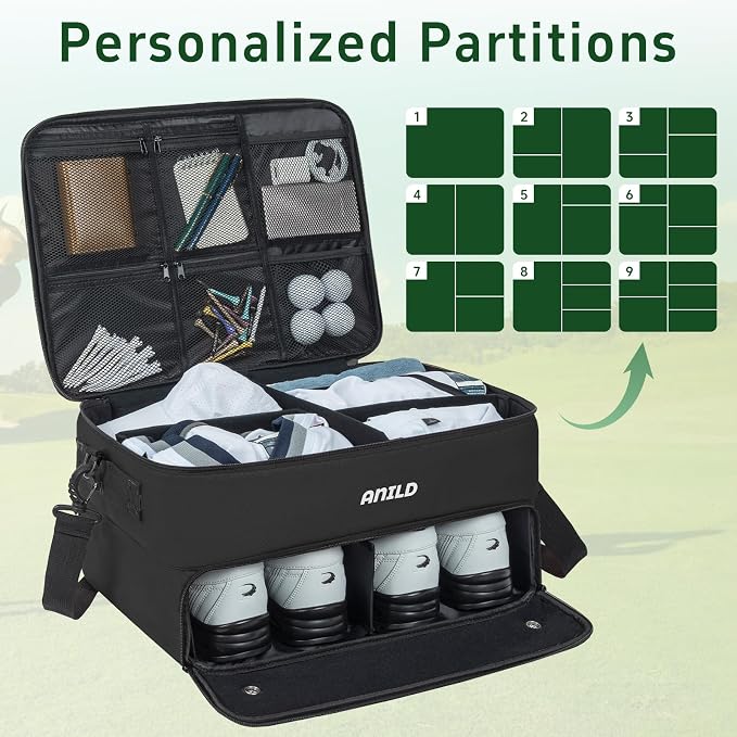 ANILD Golf Trunk Organizer, 2 Layer Golf Storage Case - Image 5