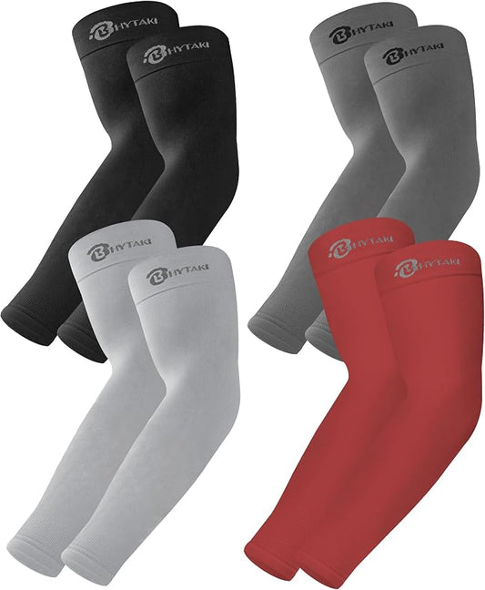 BHYTAKI UV Sun Protection Arm Sleeves, UPF 50 Sports Cooling Arm Compression by BHYTAKI