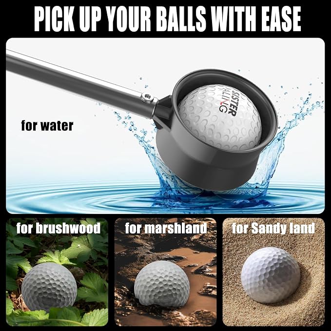 9ft/12ft Water Telescopic Golf Ball Retriever，Classic and Durable Stainless - Image 5