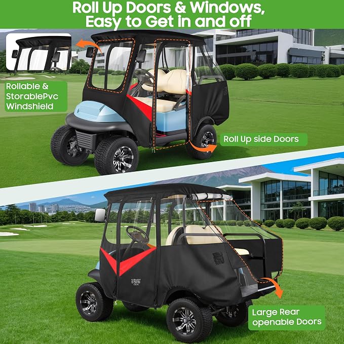 10L0L Golf Cart 4 Passenger Enclosure - Image 7