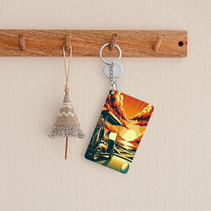 Keychain - Rectangular Acrylic Keychain Daily Key Ring Car Key Fob Holder 2X3 - Image 6