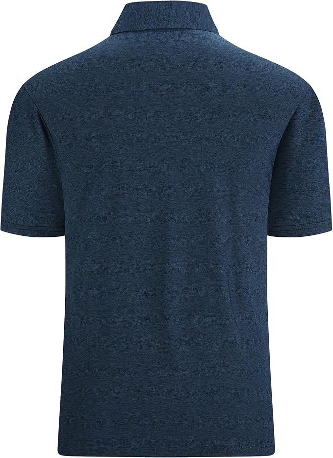 Alex Vando Mens Golf Shirt Moisture Wicking Quick-Dry Short Sleeve Casual Polo - Image 2