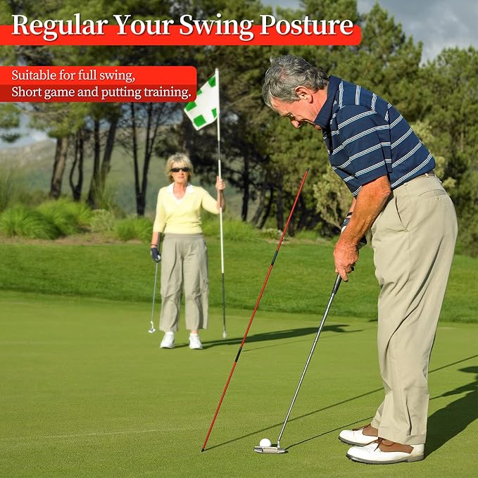 MoKo Golf Alignment Stick, 2 Set Golf Alignment Rods, Posture Corrector - Image 5
