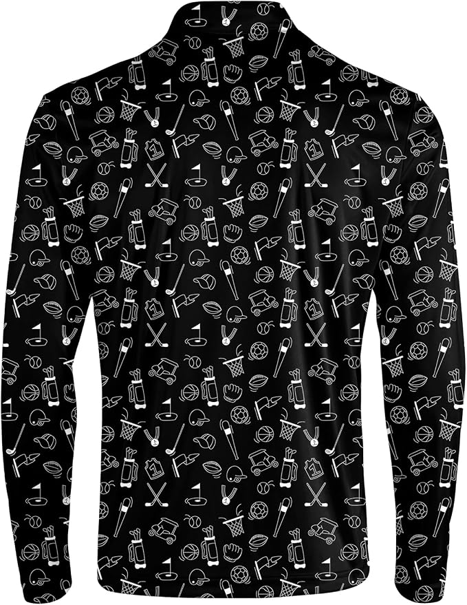 Men's Long Sleeve Golf Shirt Quick Dry 3 Button Work Fishing Outdoor Casual - Image 4