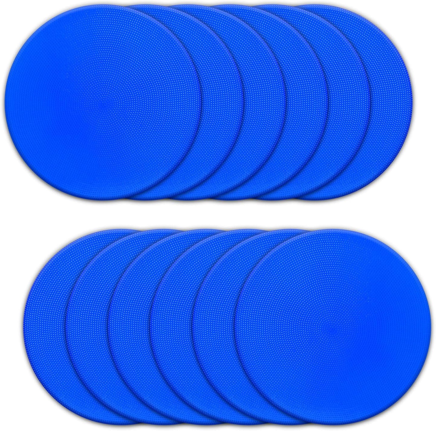 12/24Pcs Poly Spot Markers 9 inch Non-Slip Rubber Agility Training Markers Floor Dots Flat Field Cones for Football Basketball Soccer School Exercise Drills Gym Dance Practice 6 Colors