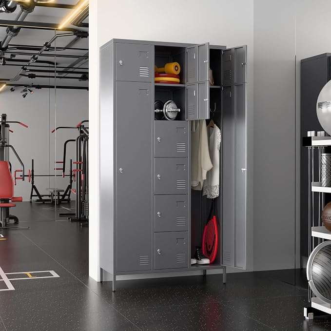 METAN Metal Locker for School Office Gym Bedroom, 10 Doors Steel Storage Locker - Image 2