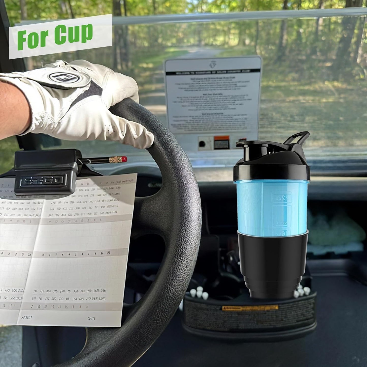 10L0L Universal Golf Cart Propane Heater Cup Holder for Yamaha, EZGO, Club Car, Upgraded Solid Heater Holder for 16.4 oz Camping Gas Cylinder Inserts Adapter Expander Easy to Install