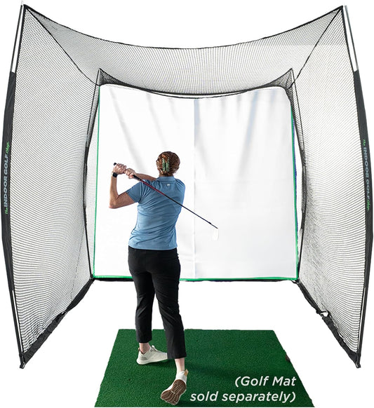 Hitting Net with Target Knotless Golf Net for Indoor and Outdoor Practice - Arrives Ready to Assemble and Use