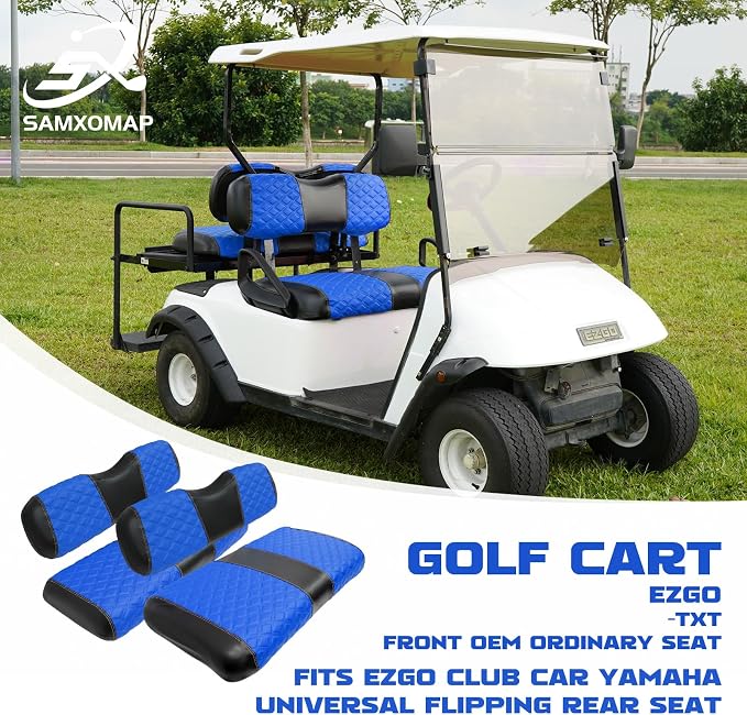 Golf Cart Front and Rear Seat Covers Waterproof and Sun Resistant Marine Grade - Image 2