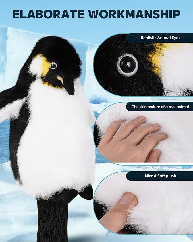 Big Teeth Funny Plush Driver Headcover Animal, Groundhog Gopher Penguin Driver - Image 3