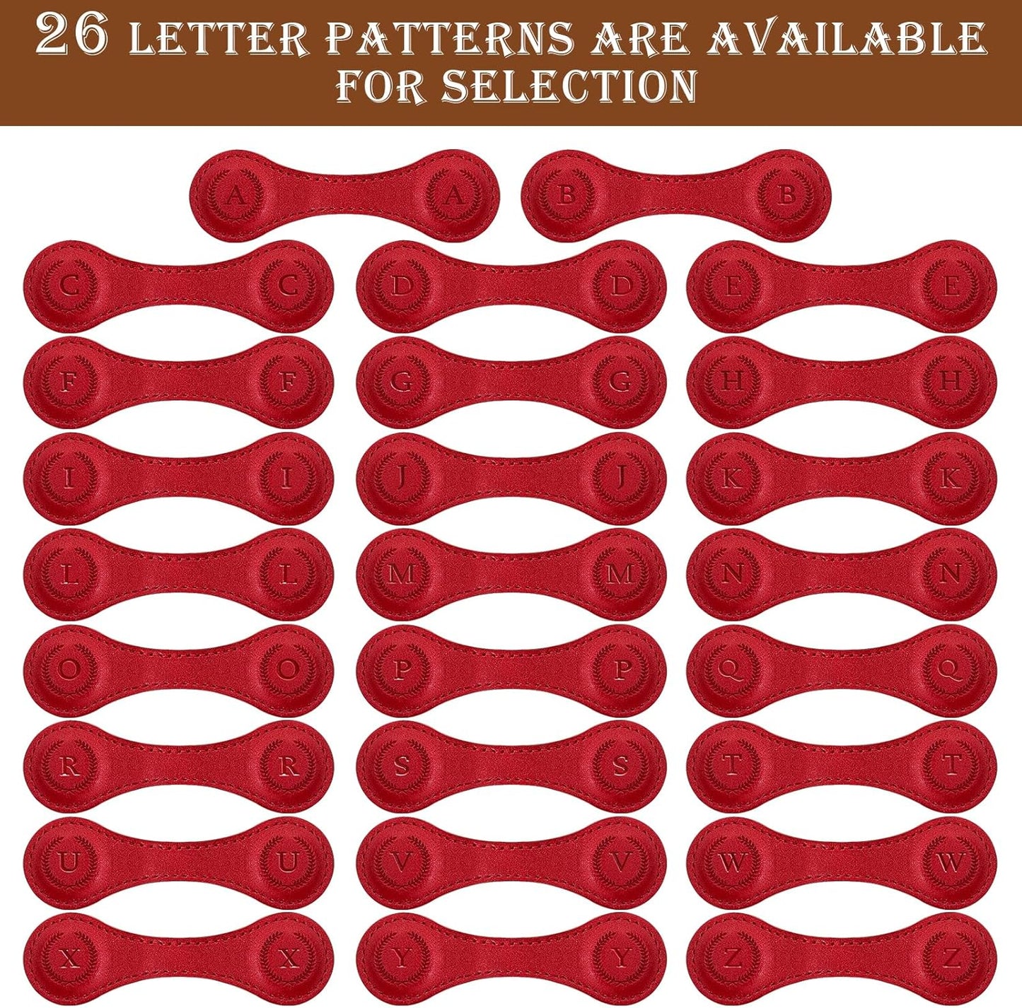 Handmade Personalized Leather Magnetic Bookmark - Custom Initial Letter Design with 26 Alphabet Choices - Durable Bookmark for Readers, Book Lovers, Women & Kids