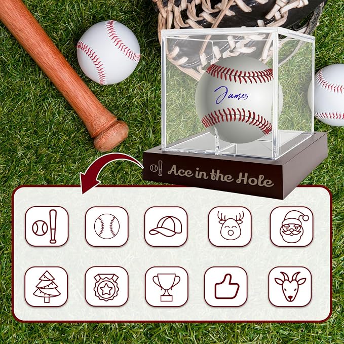 Personalized Engraved Baseball Display Case - Image 4