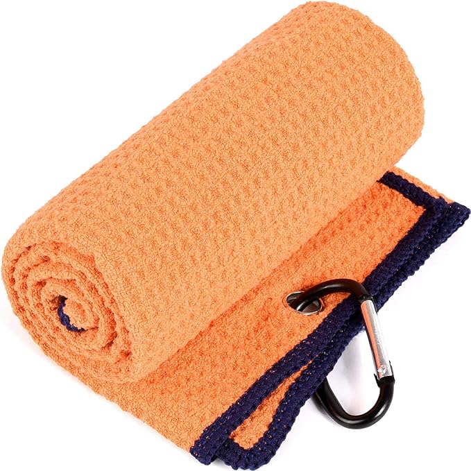 Golf Towels, Microfiber Waffle Pattern Tri-fold Golf Towel - Image 3