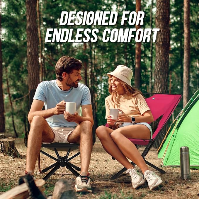 Adjustable Portable Camping Chair RiseLite Lightweight Compact Folding Chair - Image 3