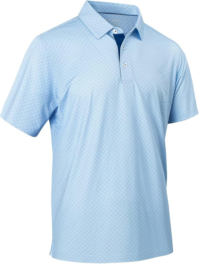 Mens Golf Shirts Quick Dry Moisture Wicking Casual Short Sleeve Performance by GYART