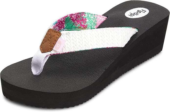 Floopi High Heel Wedge Sandals for Women-Comfort Yoga Mat Footbed for Support - Image 3
