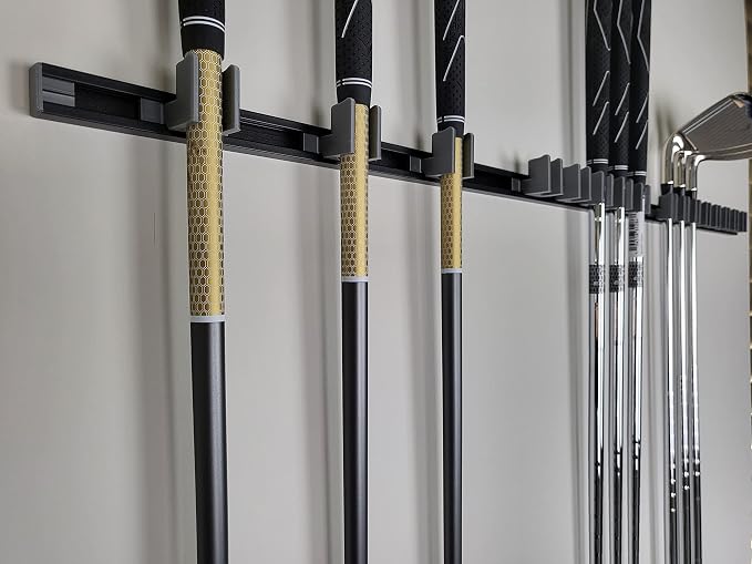 Golf Club Holder, Wall Display, Wall Hanger, Hold 17 Clubs on 36" Aluminum Rack - Image 2