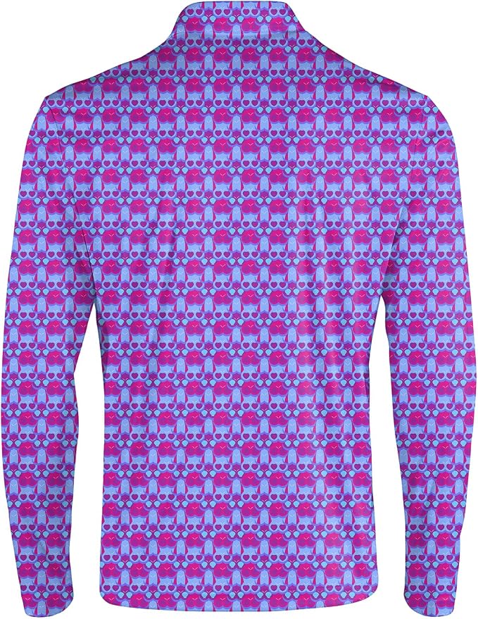 Men's Long Sleeve Golf Shirt Quick Dry 3 Button Work Fishing Outdoor Casual - Image 4